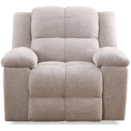 Casual Manual Recliner with Hidden Cupholder