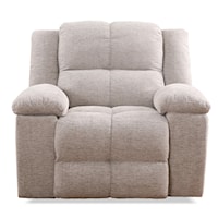 Casual Manual Recliner with Hidden Cupholder