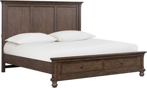 Traditional King Storage Bed With USB Charging Ports