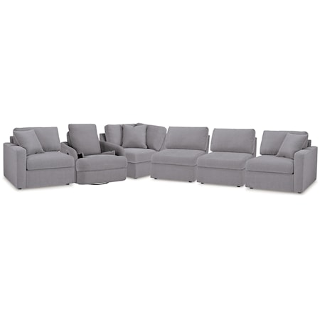 5-Piece Sectional And Swivel Glider Recliner