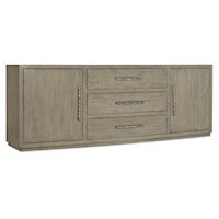 Casual Entertainment Console with 3 Drawers and 2 Doors