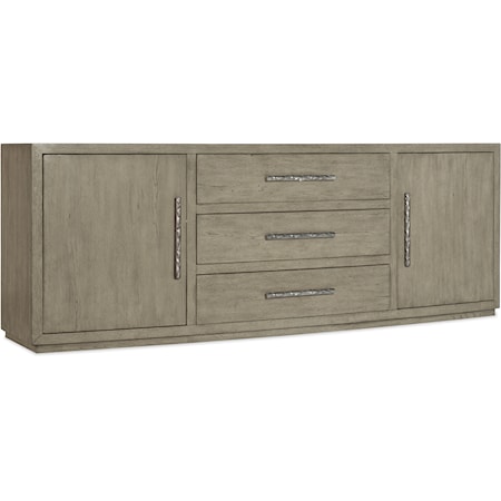 Casual Entertainment Console with 3 Drawers and 2 Doors