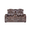 Corinthian 73901 Power Headrest Reclining Console Loveseat