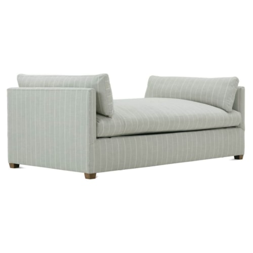 Contemporary Backless Queen Sleeper Sofa with Bolster Pillows