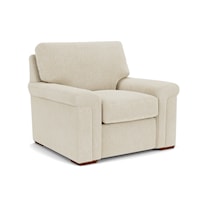 Casual Upholstered Chair with Block Feet