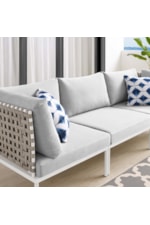 Modway Harmony 4-Piece  Sunbrella® Outdoor Patio Aluminum Seating Set