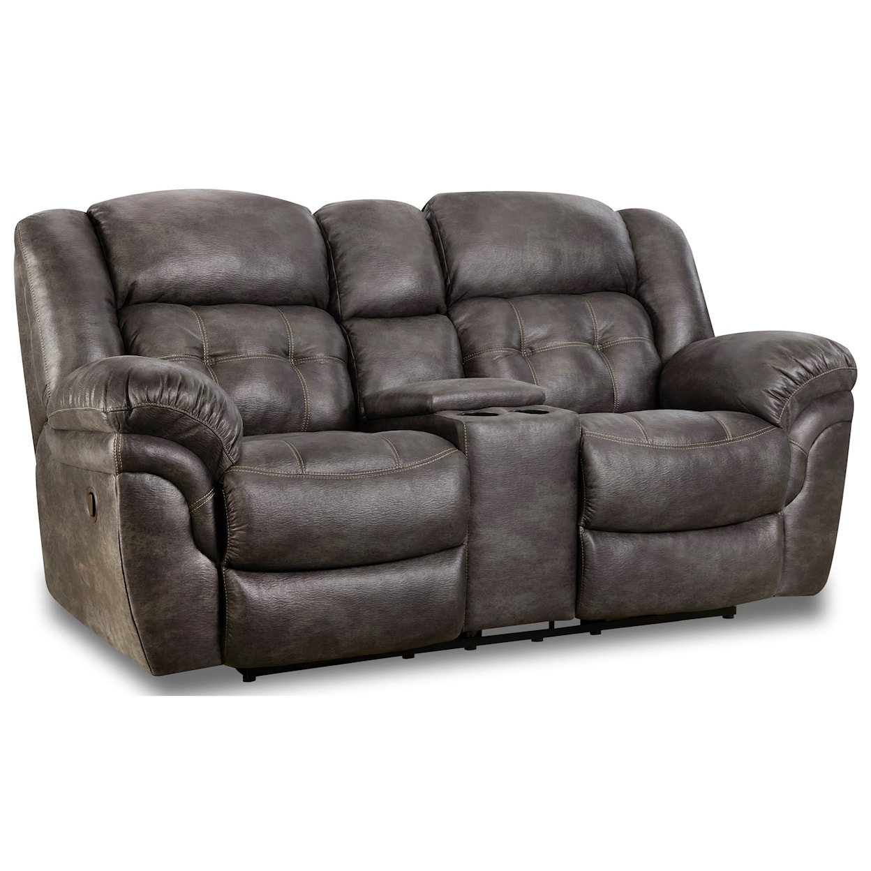 HomeStretch 129 Reclining Power Console Loveseat