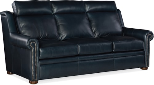 Traditional Stationary Sofa with Rolled Arms