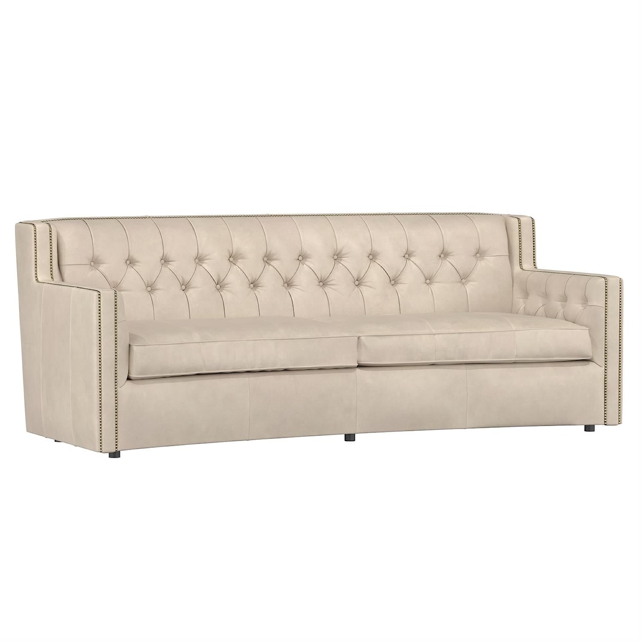 Bernhardt Candace Leather Sofa without Pillows