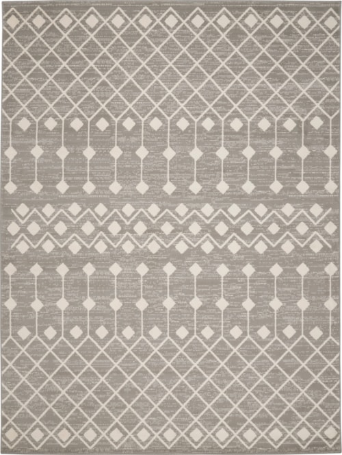 7'10" x 9'10" Grey Rectangle Rug
