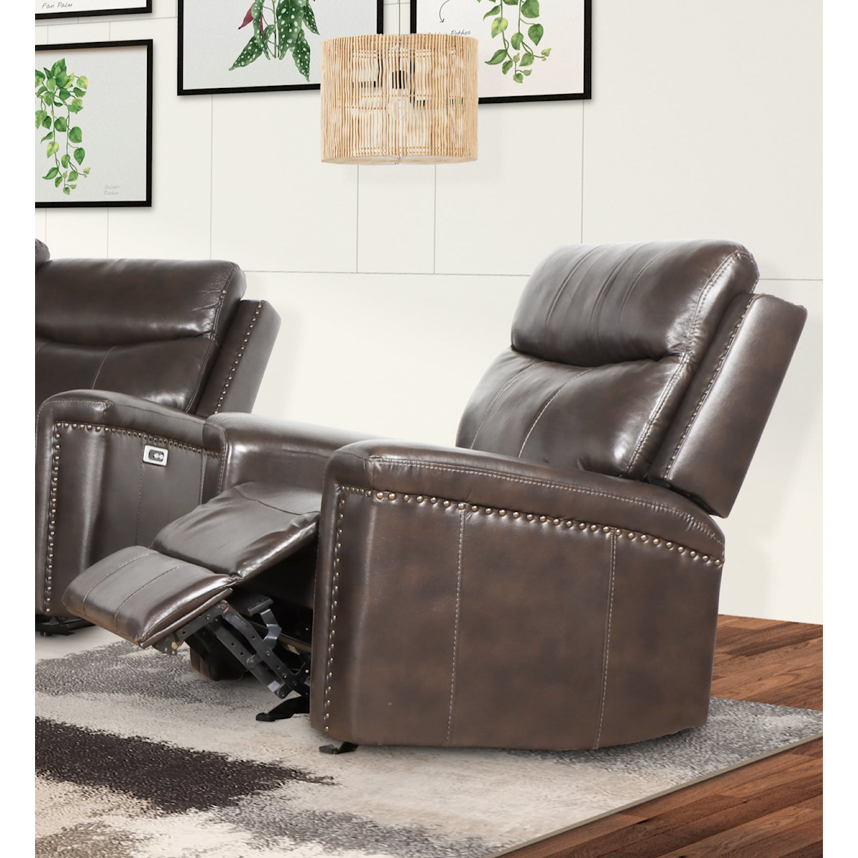 New Classic Furniture Quade Leather Glider Recliner
