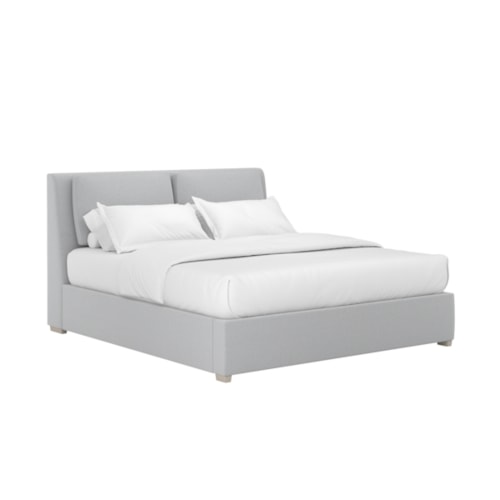 Grant Queen Pillow Uph Bed - Alum