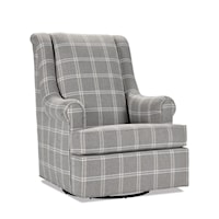 Transitional Swivel Glider with Rolled Arms