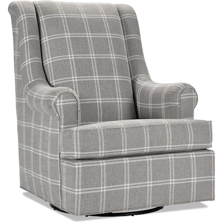 Transitional Swivel Glider with Rolled Arms