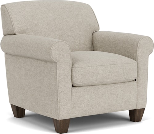 Transitional Accent Chair with Tapered Legs