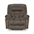Recliner shown in dropped fabric. Recliner shown may not represent exact features indicated.