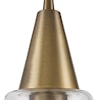 Uttermost Eichler Eichler Antique Brass 1 Light Mini Pendant