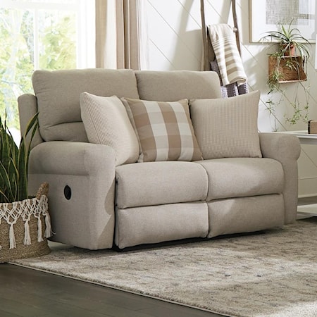 Power Lay Flat Reclining Loveseat