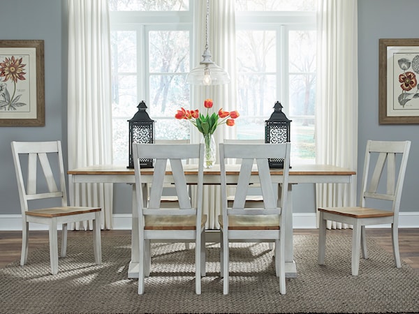 7-Piece Trestle Table Set