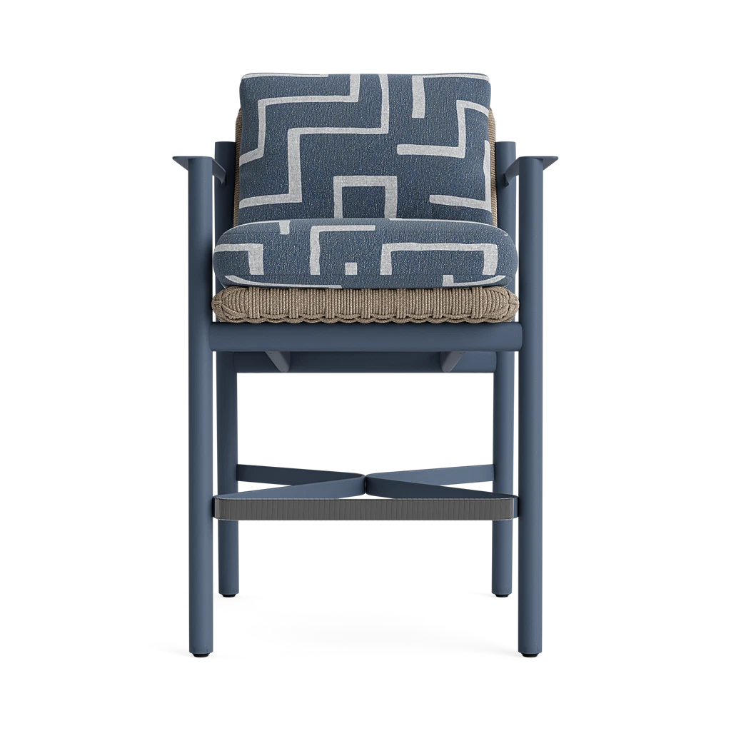 Brown Jordan Oliver Modern Cushioned Woven Counter Chair