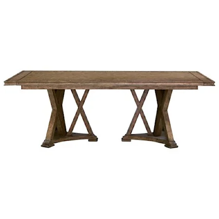 Transitional Double Pedestal Dining Table