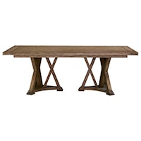 Transitional Double Pedestal Dining Table