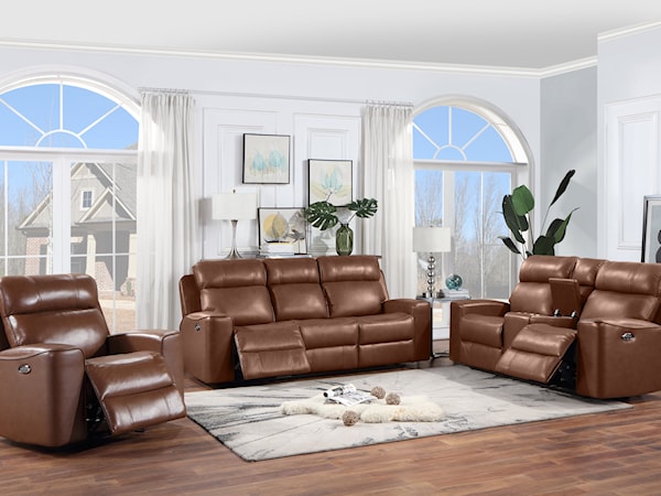 3-Piece Living Room Set - Brown