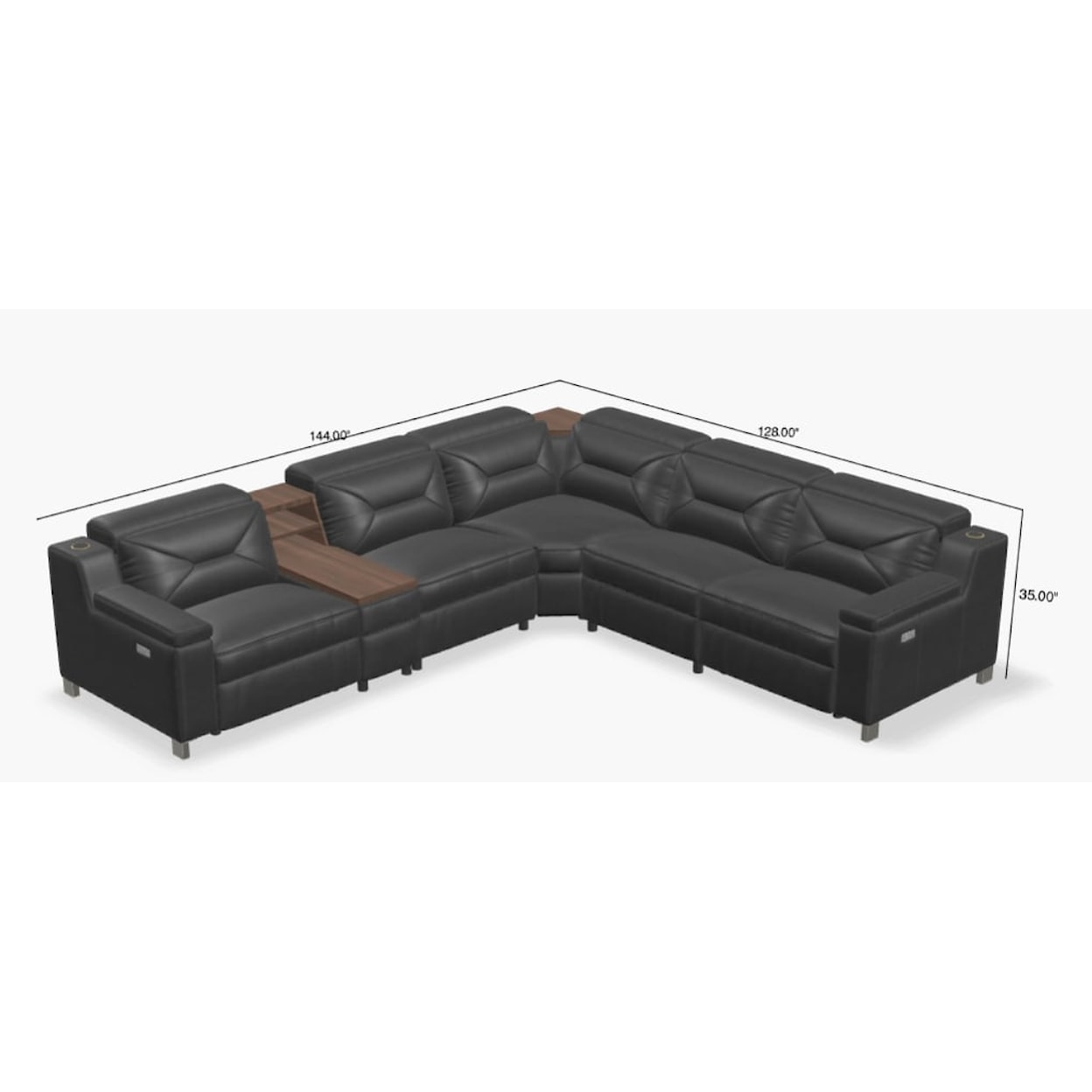 Palliser Apex 5-seat Sleeper Sectional