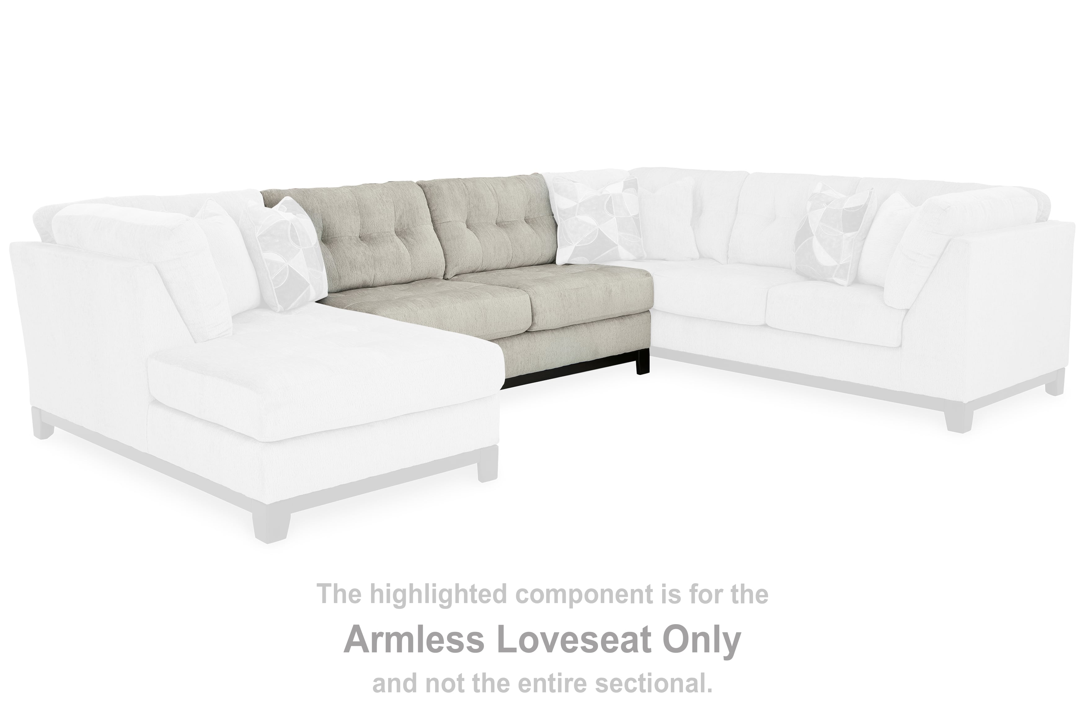 Armless Loveseat