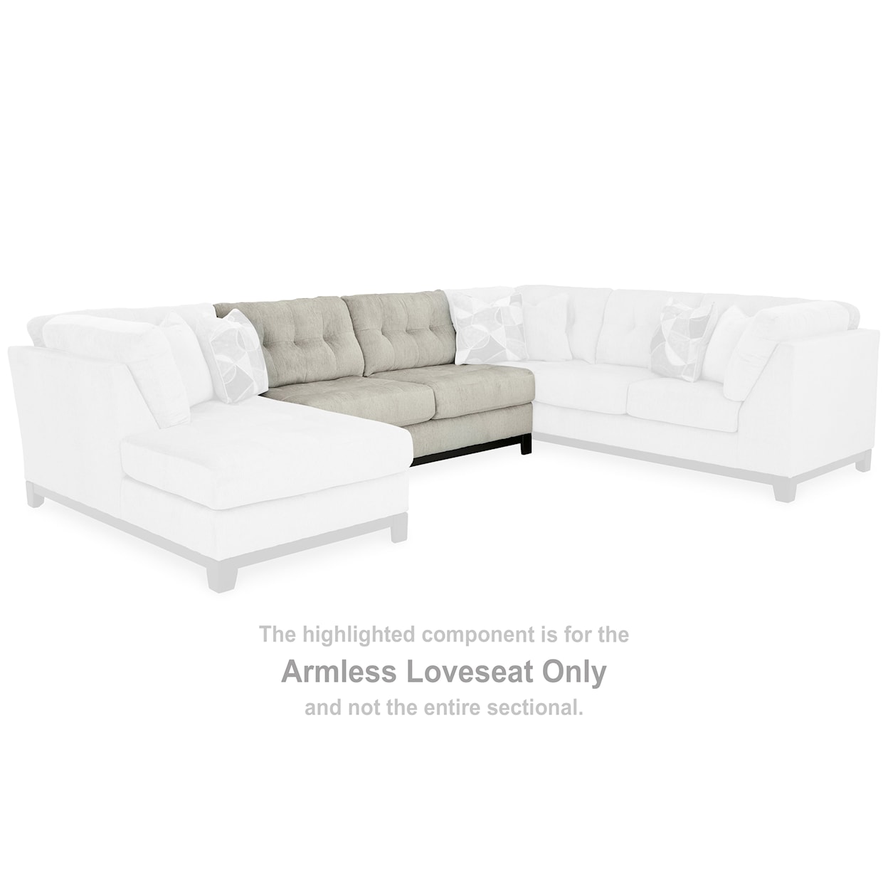 Ashley Furniture Benchcraft Maxon Place Armless Loveseat