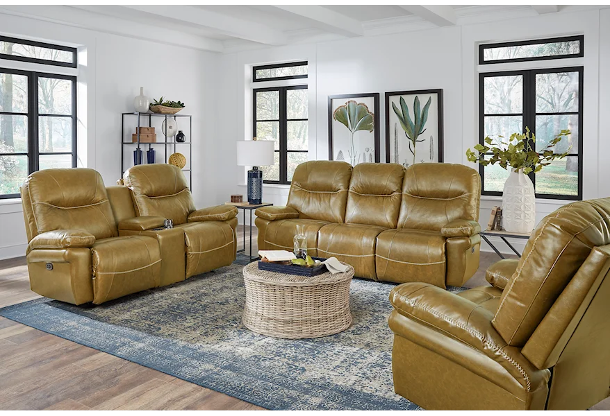 Leya Leather Power Space Saver Recliner w/ HR by Best Home Furnishings at Mueller Furniture