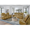 Best Home Furnishings Leya Leather Console Rocking Reclining Loveseat