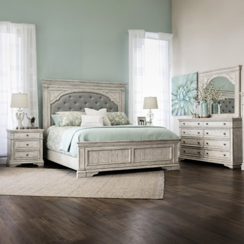 Farmhouse 4-Piece Bedroom Set with USB Ports