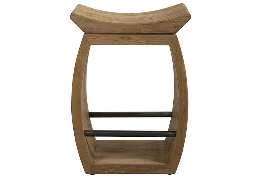 Accent Furniture - Stools Connor Modern Wood Counter Stool by Uttermost at Factory Direct Furniture