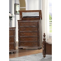 Traditional Lift-Top 5-Drawer Chest
