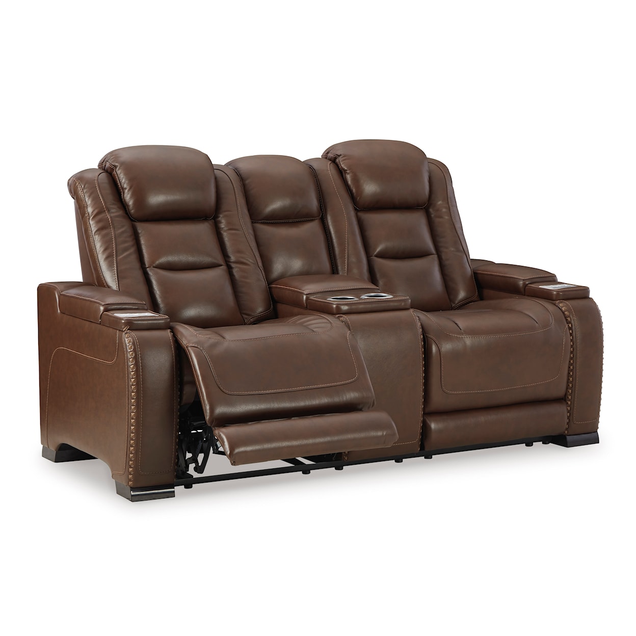 Michael Alan Select The Man-Den Power Reclining Loveseat with Console