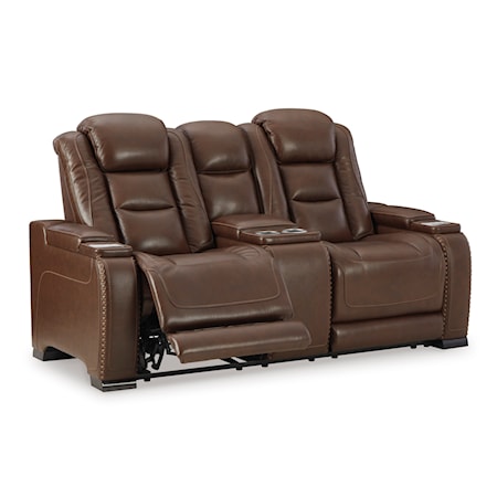 Power Reclining Loveseat with Console