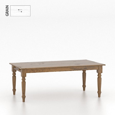 Customizable Rectangular Table with Distressed Wood Finish