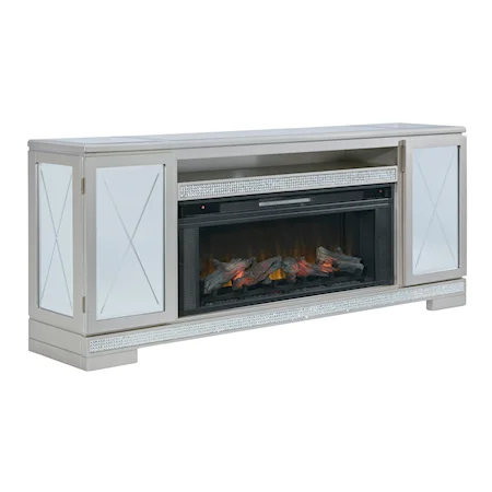 Glam 72" TV Stand with Electric Fireplace