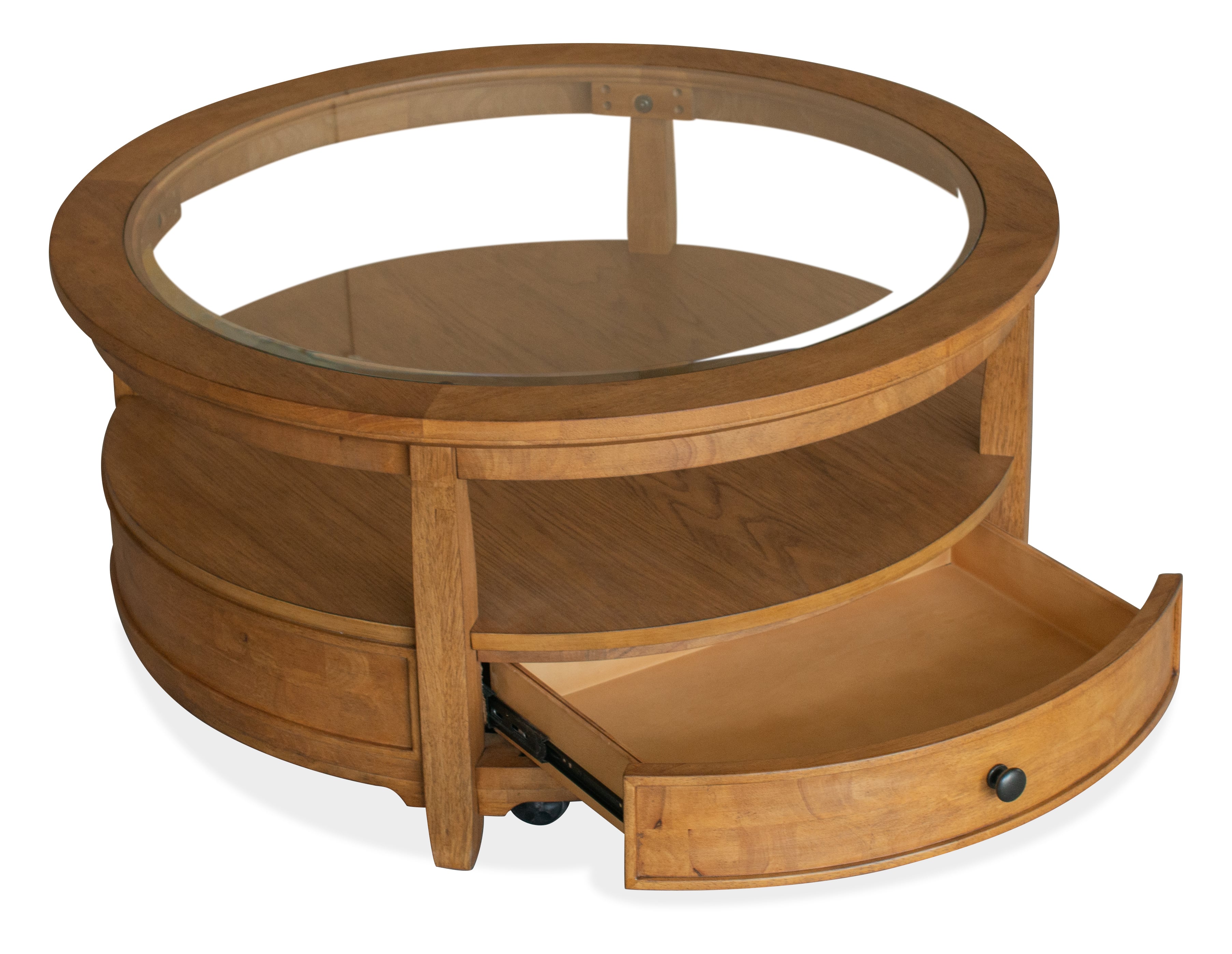 2-Drawer Round Cocktail Table