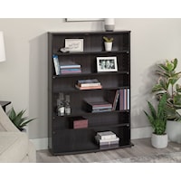 Transitional Multimedia Storage Tower with Adjustable Shelves