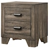Crown Mark Millie Contemporary 2-Drawer Nightstand with Metal Hardware