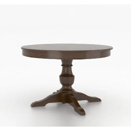 Traditional Customizable Round Wood Dining Table