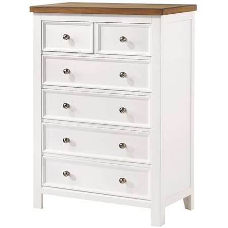 Two-Tone 6-Drawer Chest