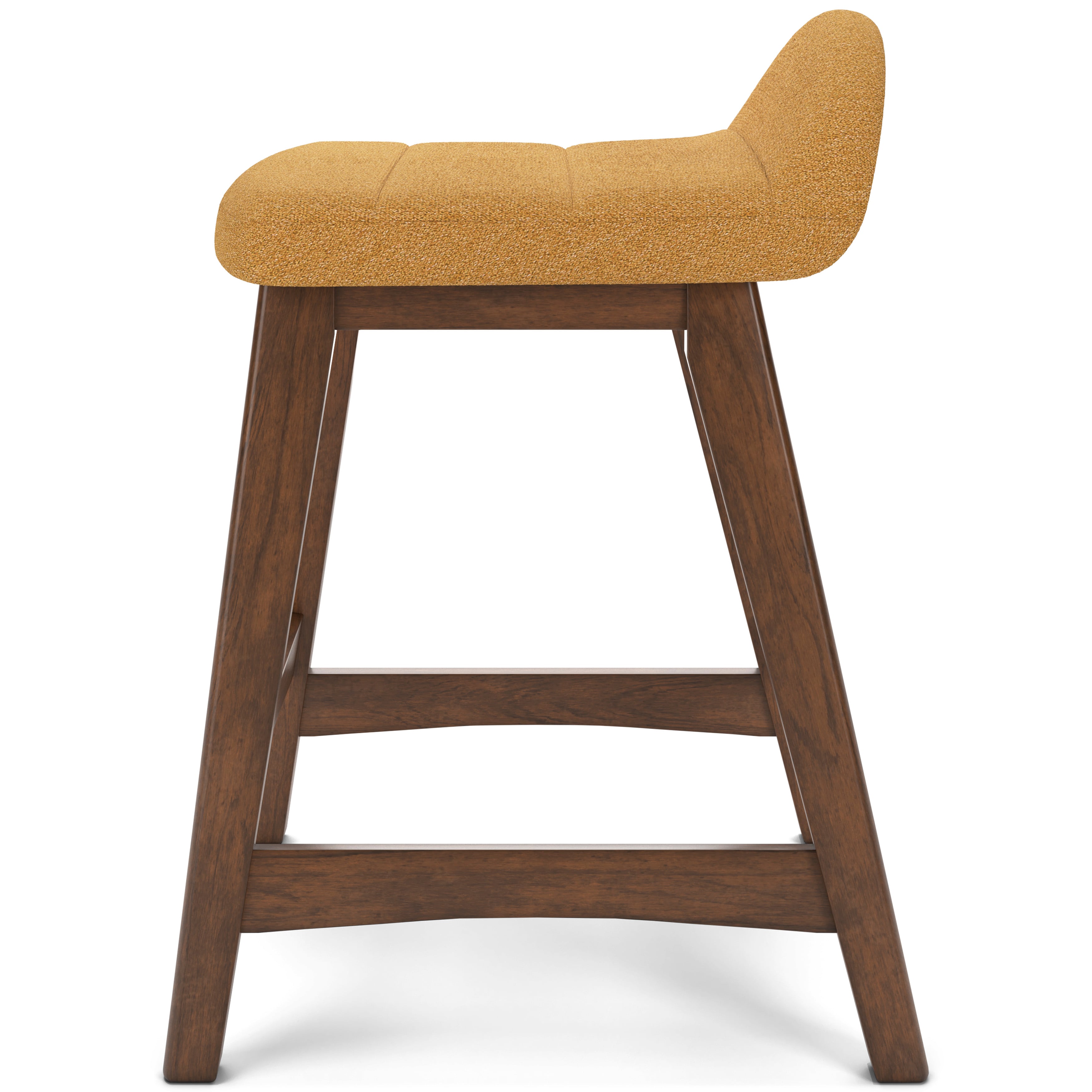 Signature Design by Ashley Lyncott D615424 Counter Height Bar Stool in Mustard Yellow Fabric