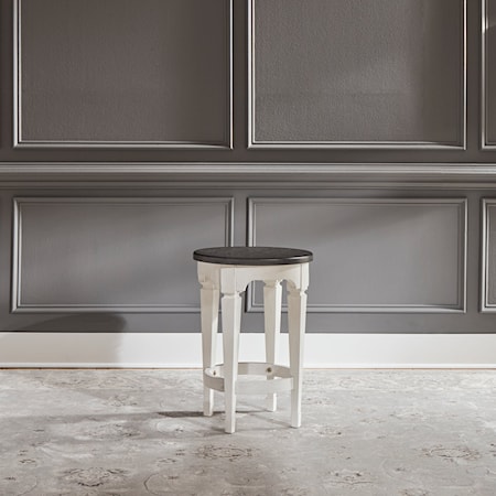 Transitional Two-Toned Console Stool