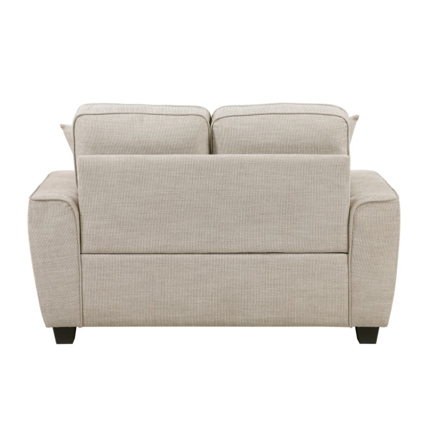 Loveseat with Throw Pillows