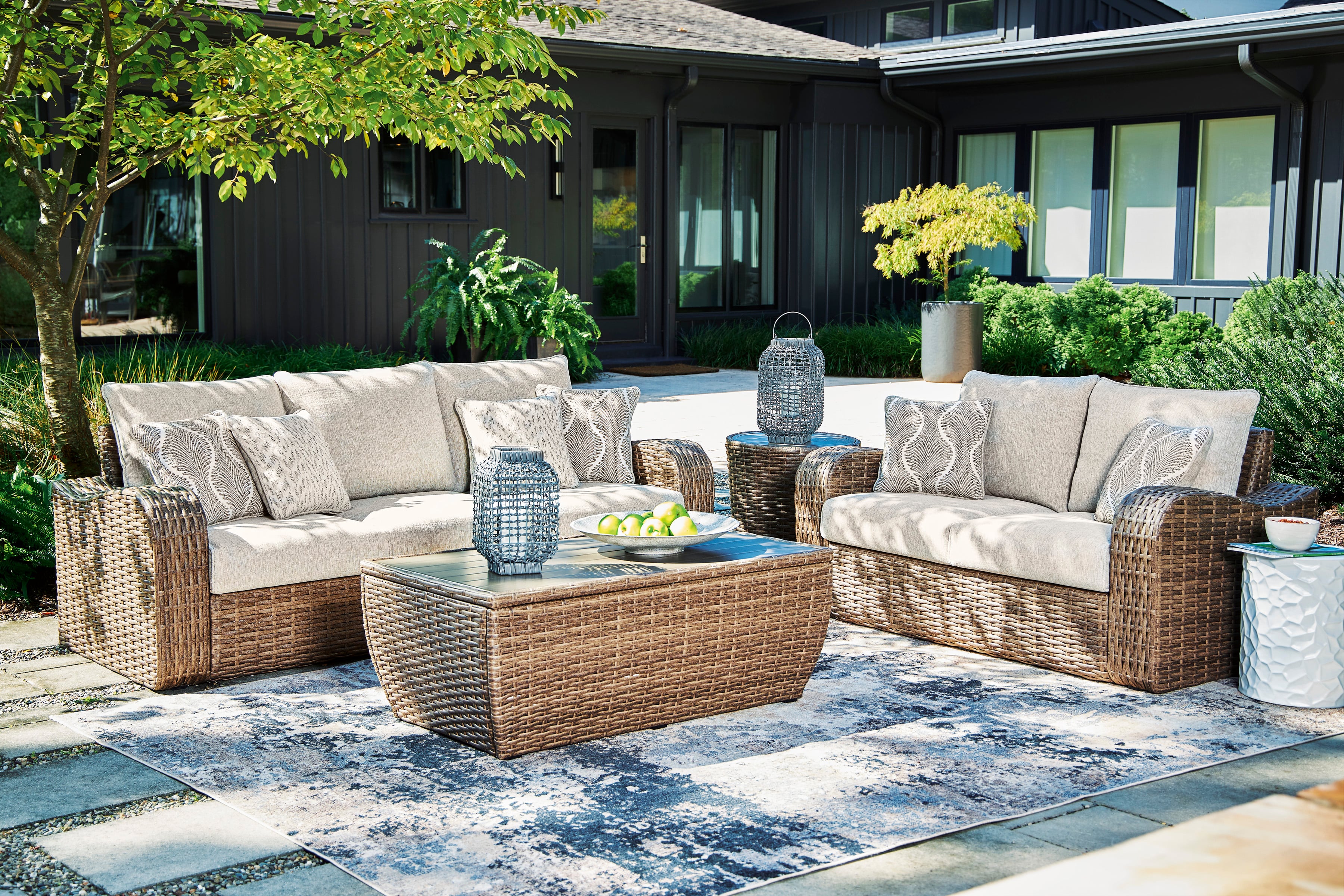 Signature Design by Ashley Sandy Bloom LIVISOFA120363 Outdoor Sofa