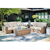 Signature Design by Ashley Sandy Bloom Outdoor Sofa with Cushion