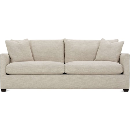 Contemporary 88" 2-Cushion Sofa with Loose Pillow Back
